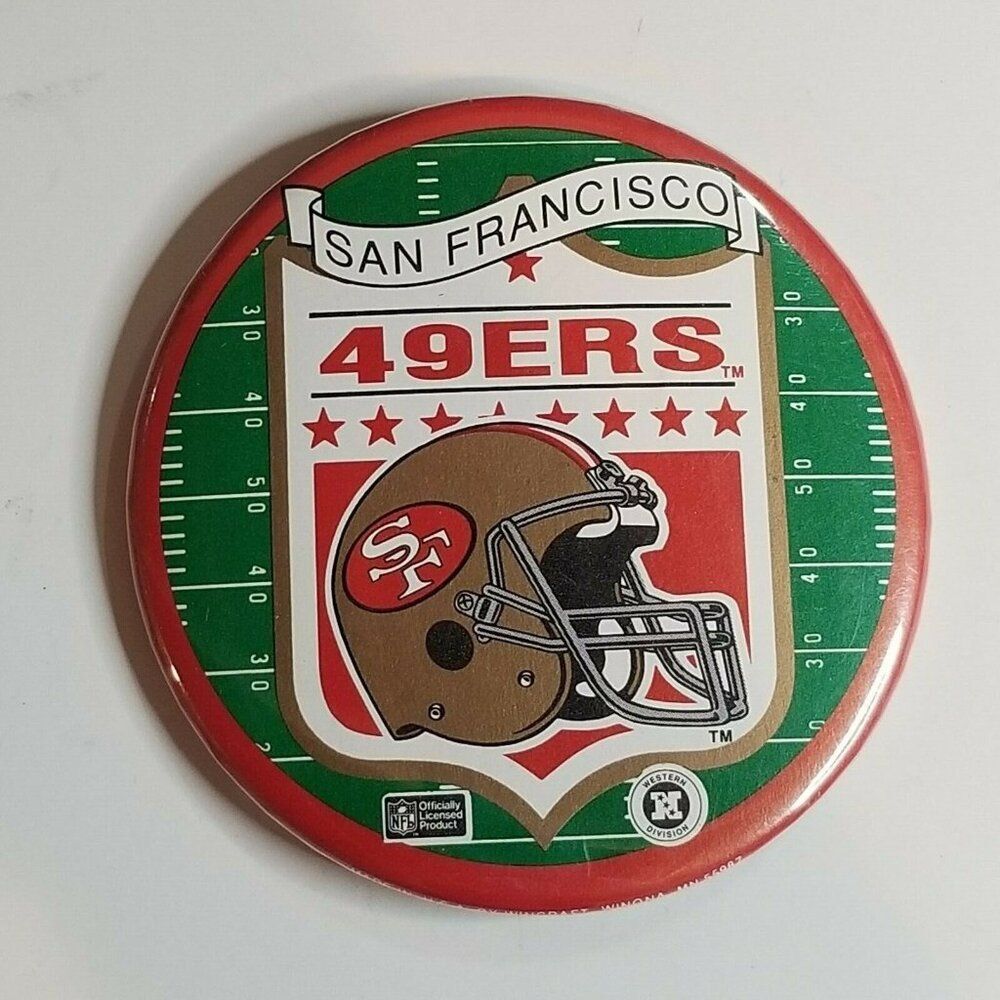 Vintage NFL San Francisco 49ers Team 3.5-Inch Pinback Button Wincraft USA